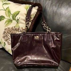 Coach Handbag - Purple Patent Leather - Genuine Leather